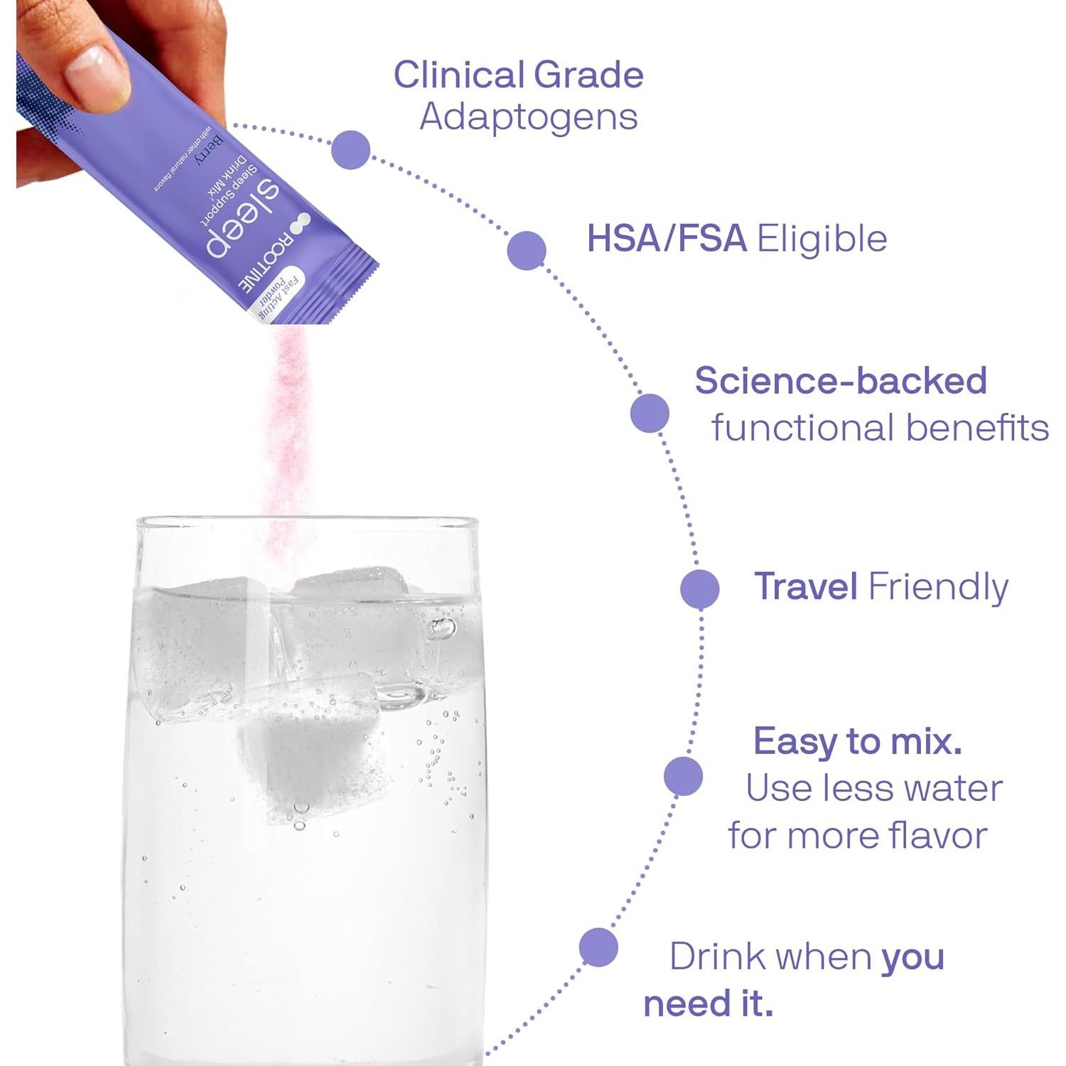 Suplemento para Dormir Rootine Polvo de Magnesio 10pk