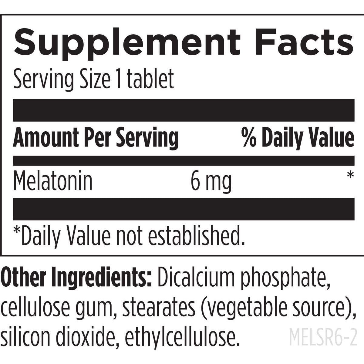 Suplemento de Melatonina SRT 6 mg Vegano 60 Tabletas