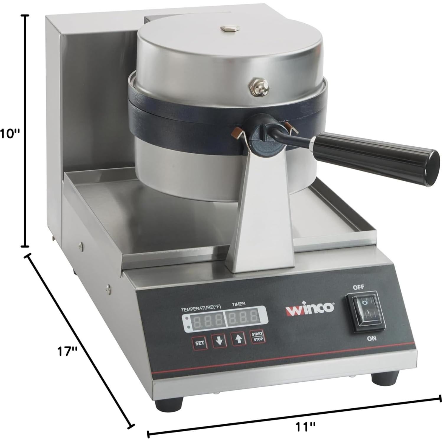 Máquina de Waffles Winco BWM-07 7" Antiadherente Comercial