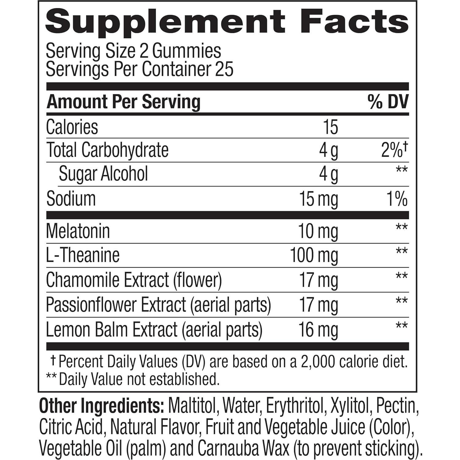 Gomitas para Dormir OLLY - 10mg Melatonina, Sin Azúcar, 50 Unidades