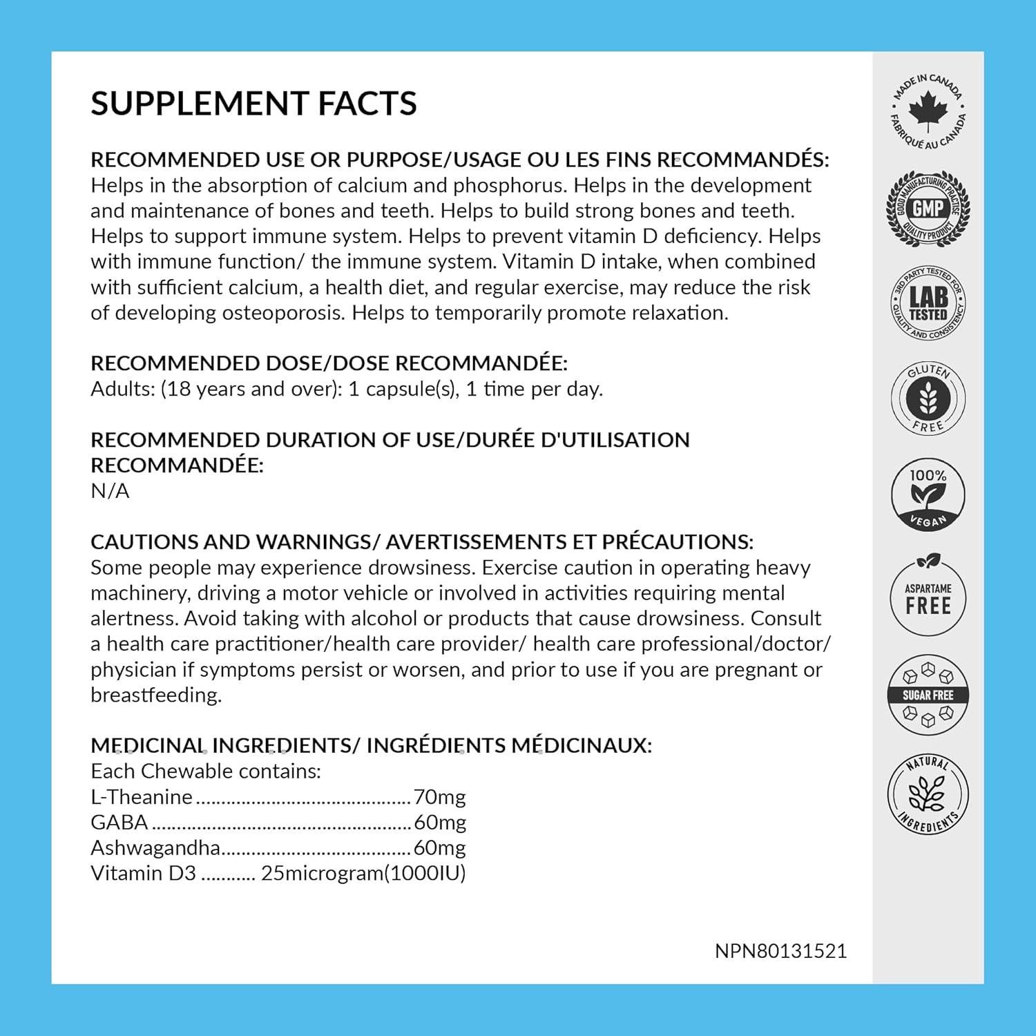 Suplemento Nootrópico Calm & Destress Rejuve+ 30 Tabletas