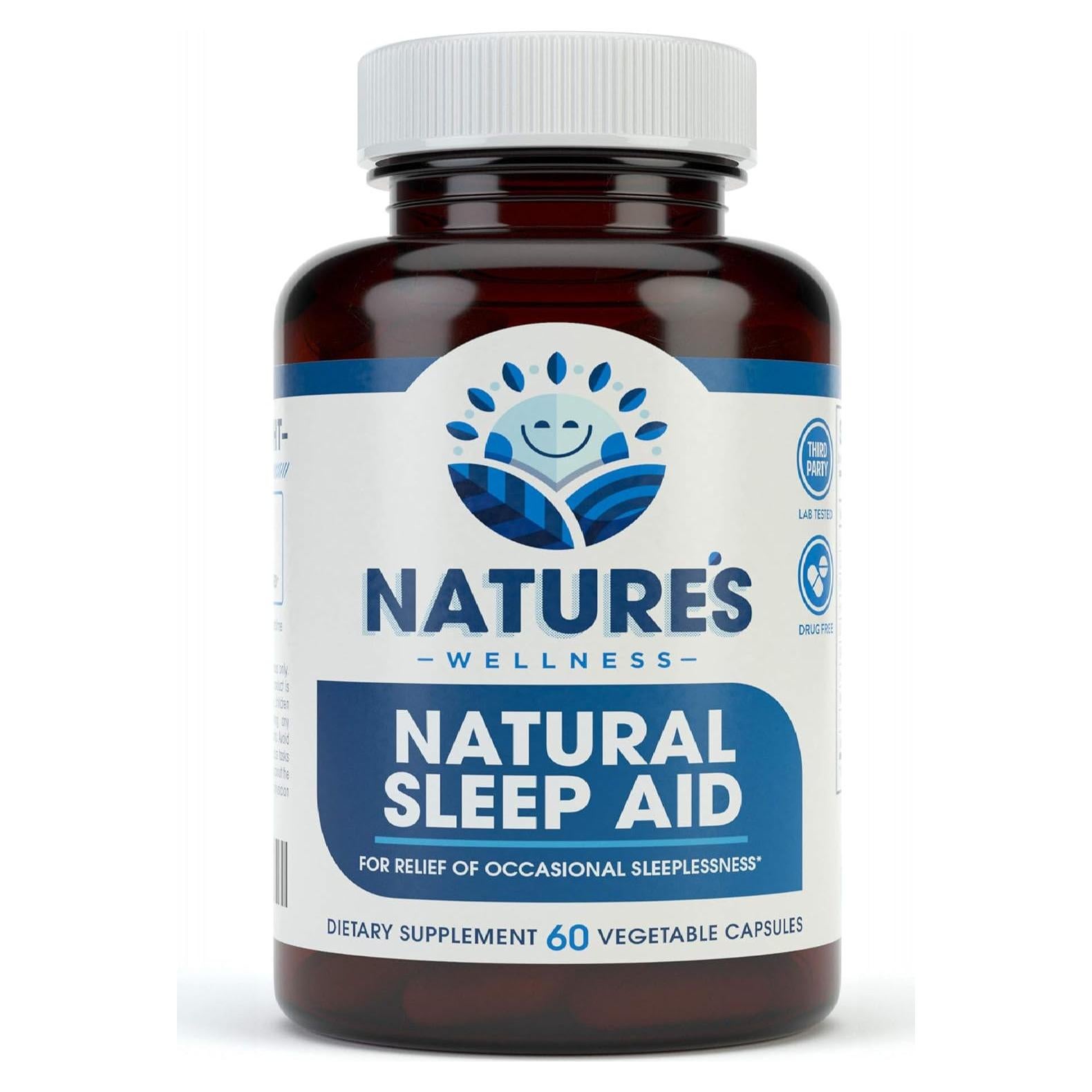 Suplemento Natural para el Sueño Nature's Wellness 60 Veg