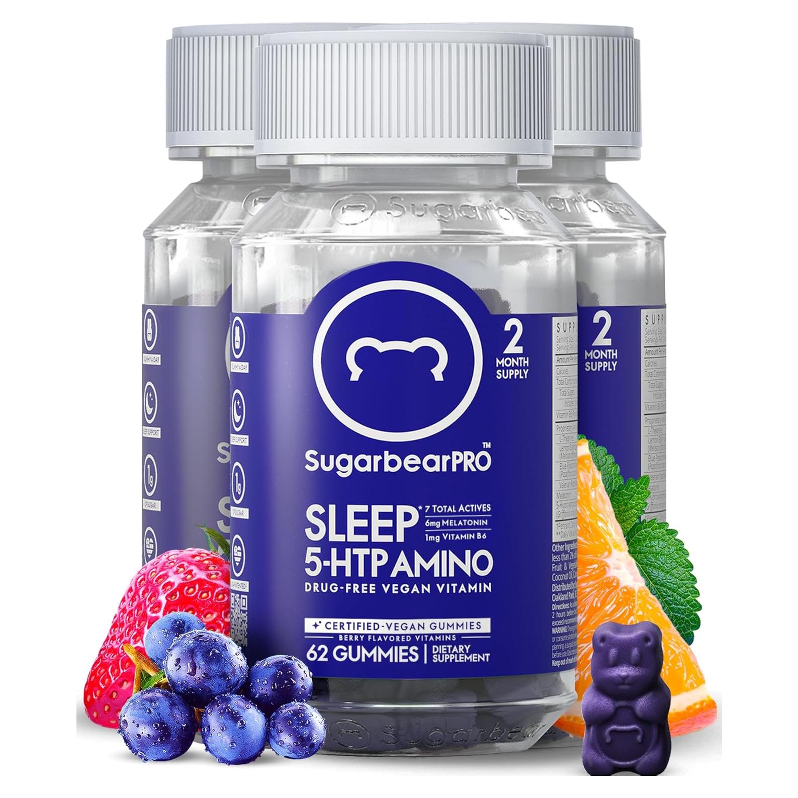 Gomitas de Sueño Sugarbear 6 meses Melatonina 6mg Veganas