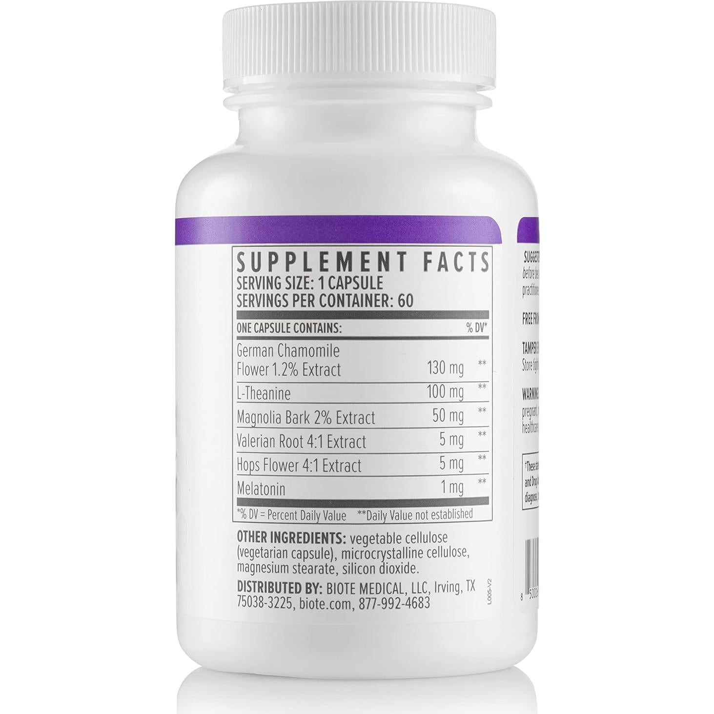 Biote Mejor Sueño Nocturno 60 Cápsulas - Descanso Efectivo