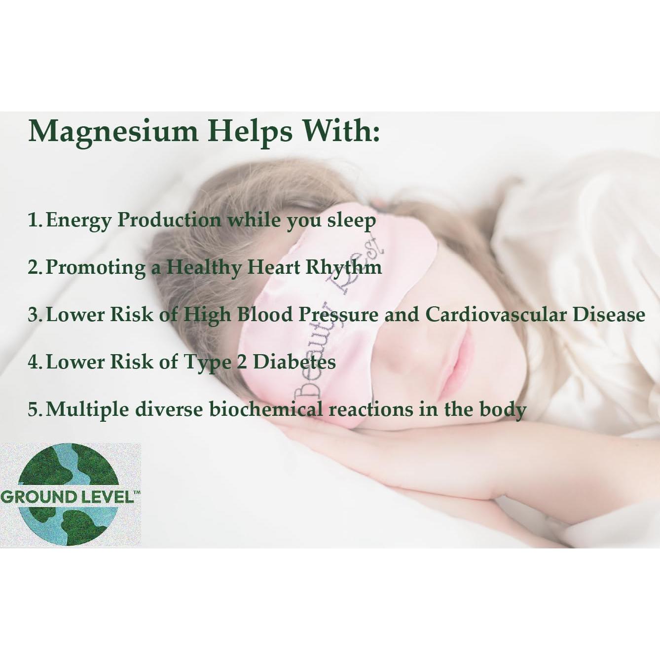 Suplemento para Dormir Ground Level 200mg Magnesio y Melatonina