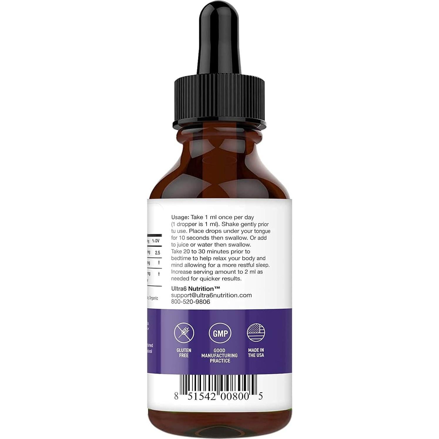 Gotas de Melatonina Ultra6 Nutrition 60 ml con Valeriana