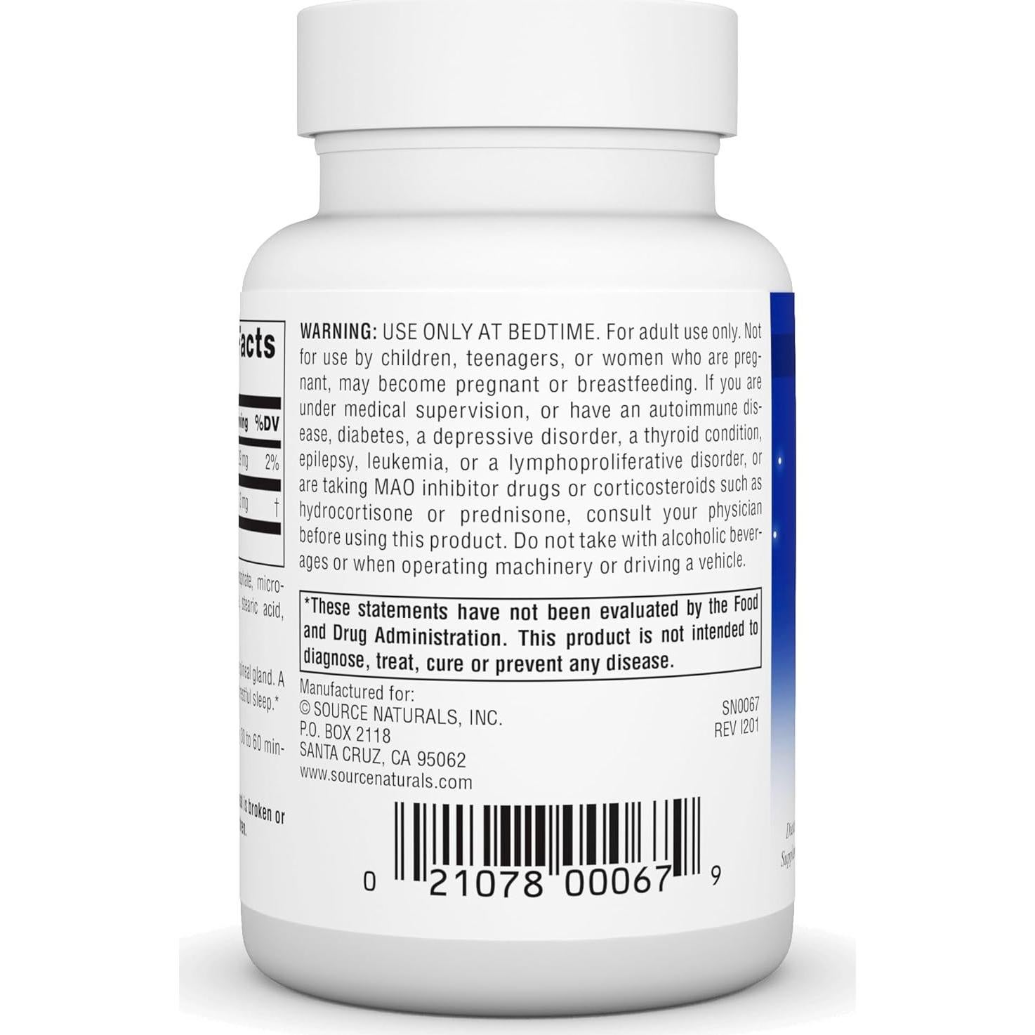 Melatonina Liberación Prolongada 3 mg Source Naturals 240 Tabletas