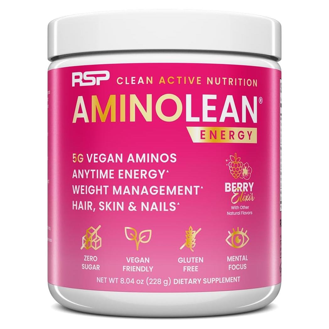AminoLean Pre Workout RSP Nutrition 30 Porciones Vegano