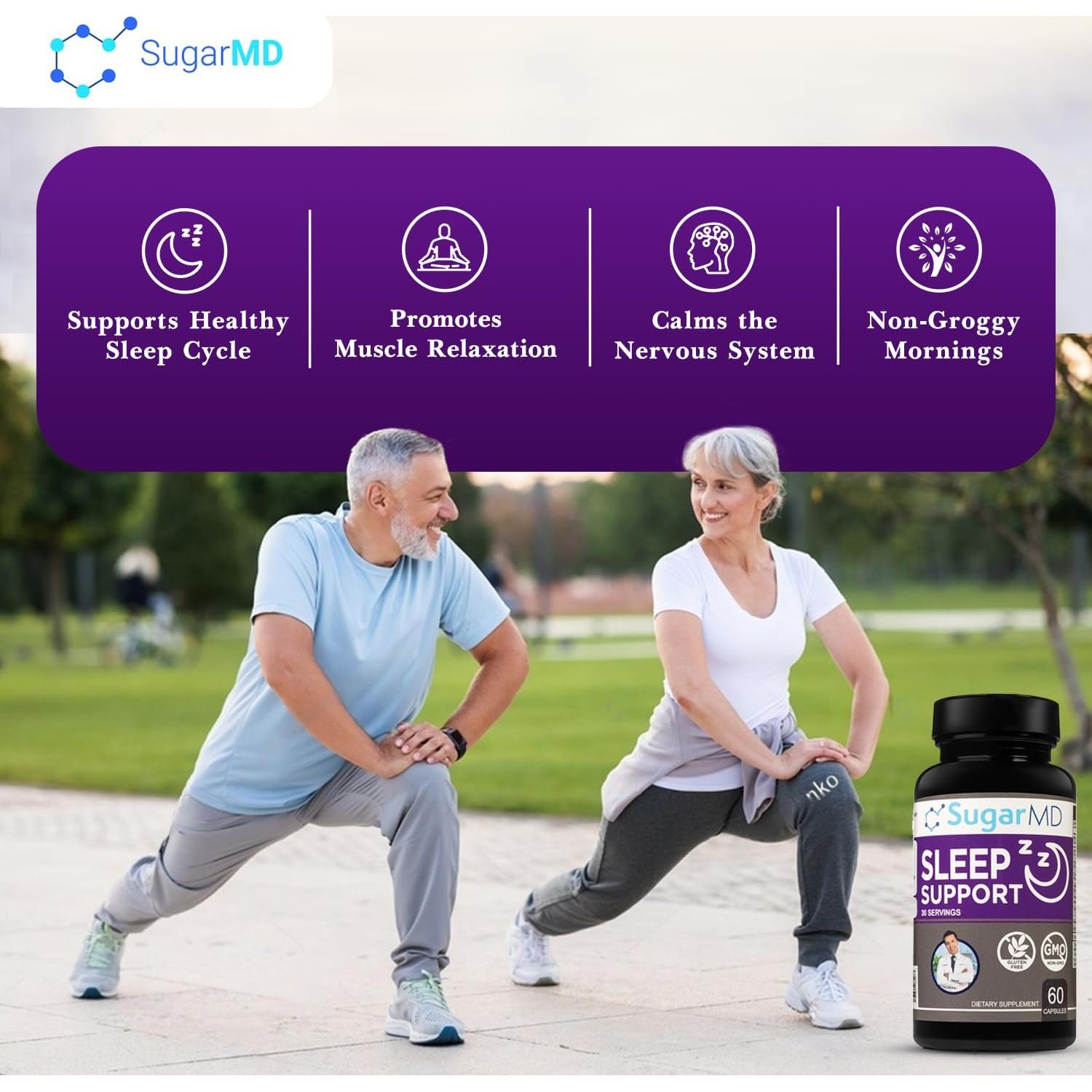 Suplemento para Dormir SugarMD - 60 Cápsulas Veganas