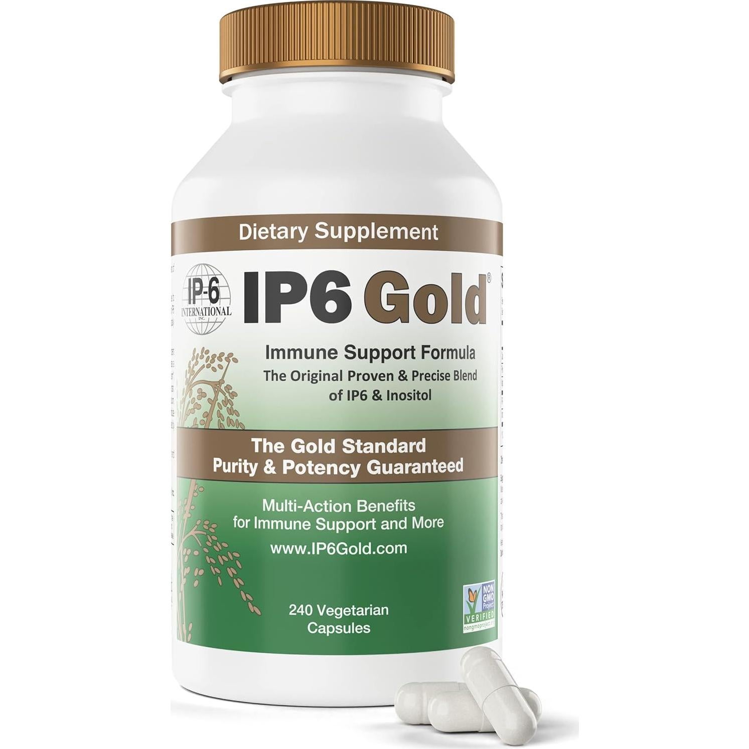 Suplemento Inmunológico IP6 Gold 240 Cápsulas Vegetarianas