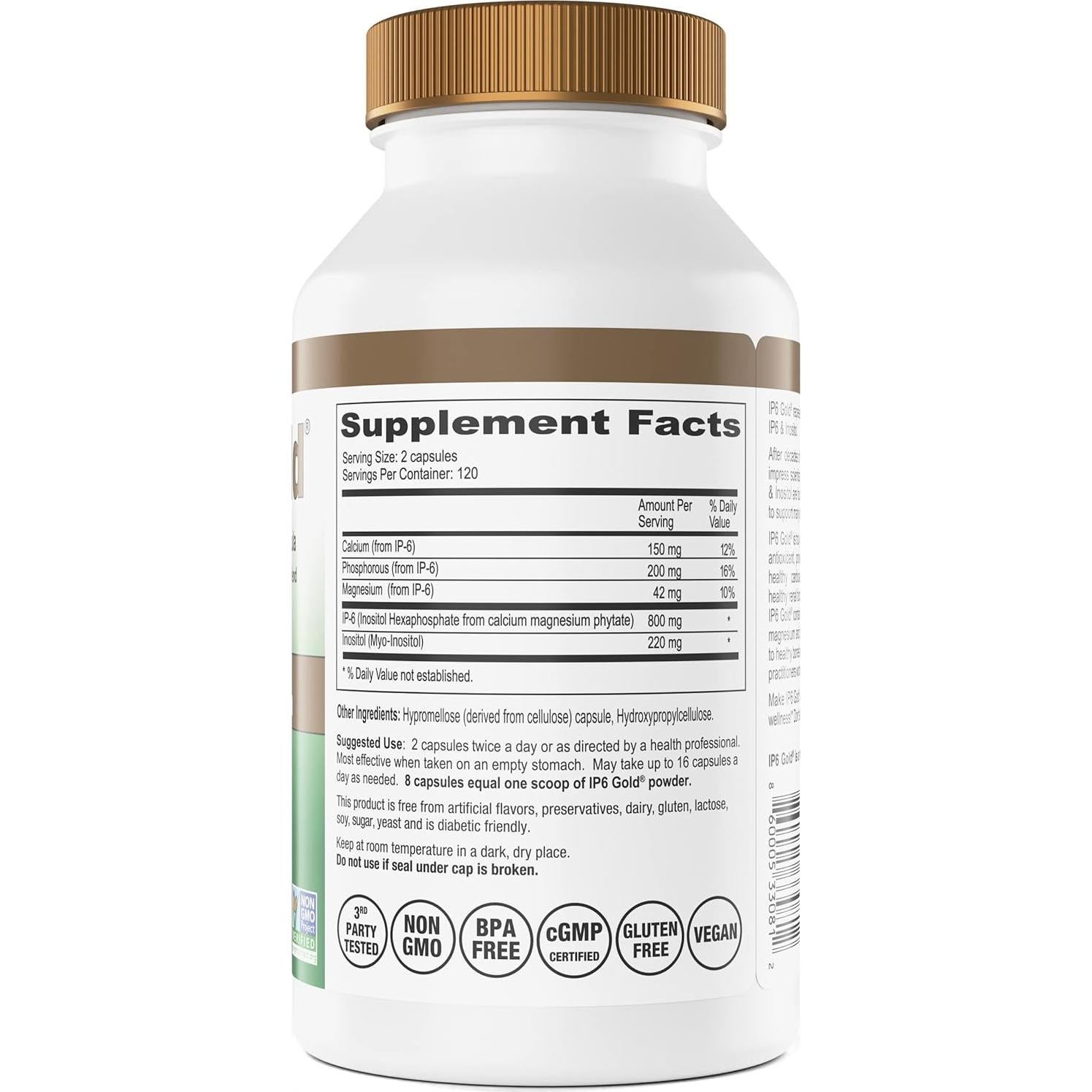 Suplemento Inmunológico IP6 Gold 240 Cápsulas Vegetarianas