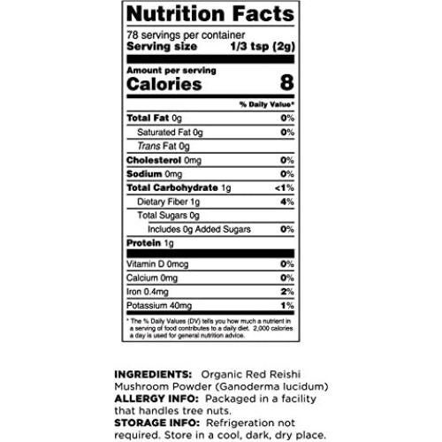 Polvo de Hongo Reishi Orgánico Terrasoul 4:1 620 g