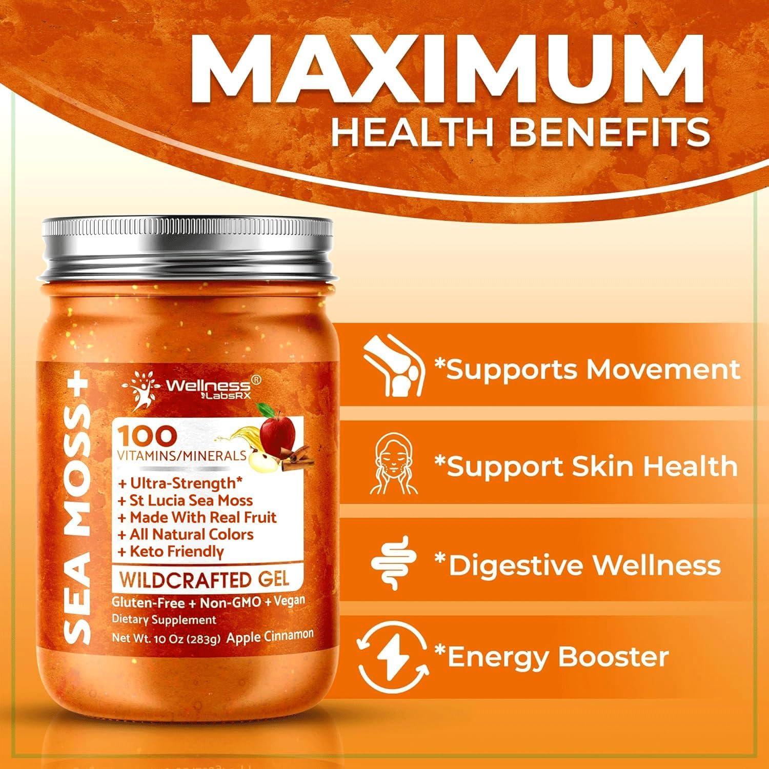 Gel de Musgo Marino Irlandés Orgánico WellnesslabsRX 283g