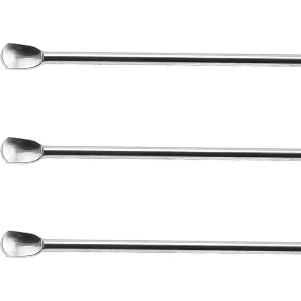 Set de Cucharas de Muestreo Micro Maxmoral Acero Inoxidable 4 Pzas