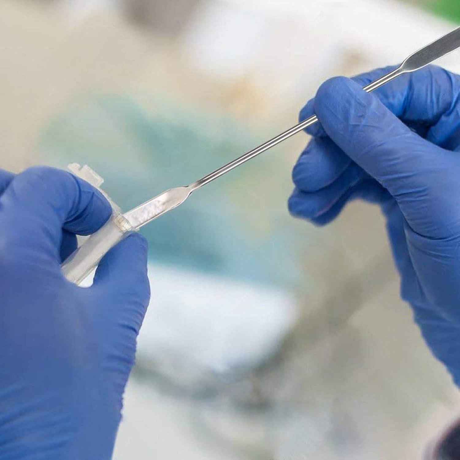 Juego de 15 Piezas de Espátula Acero Inoxidable Laboratorio