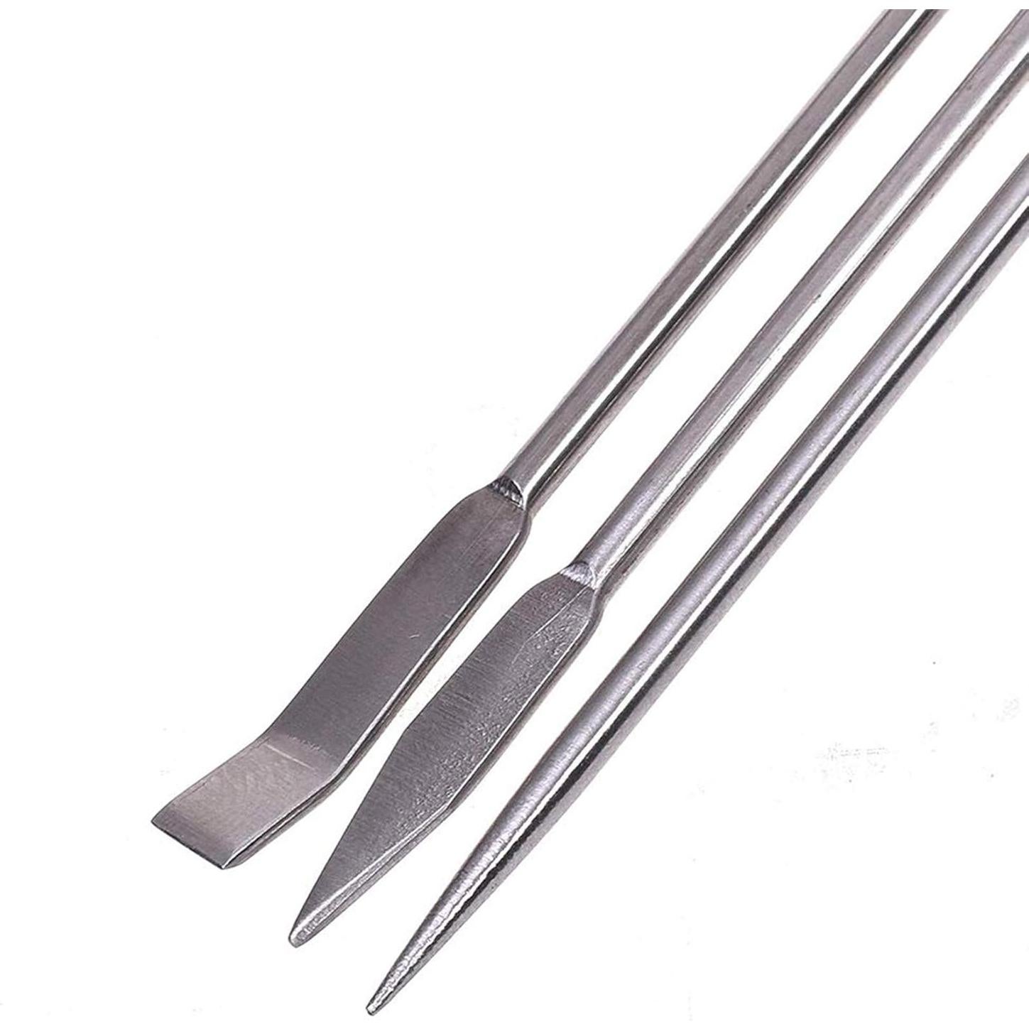 Juego de 15 Piezas de Espátula Acero Inoxidable Laboratorio