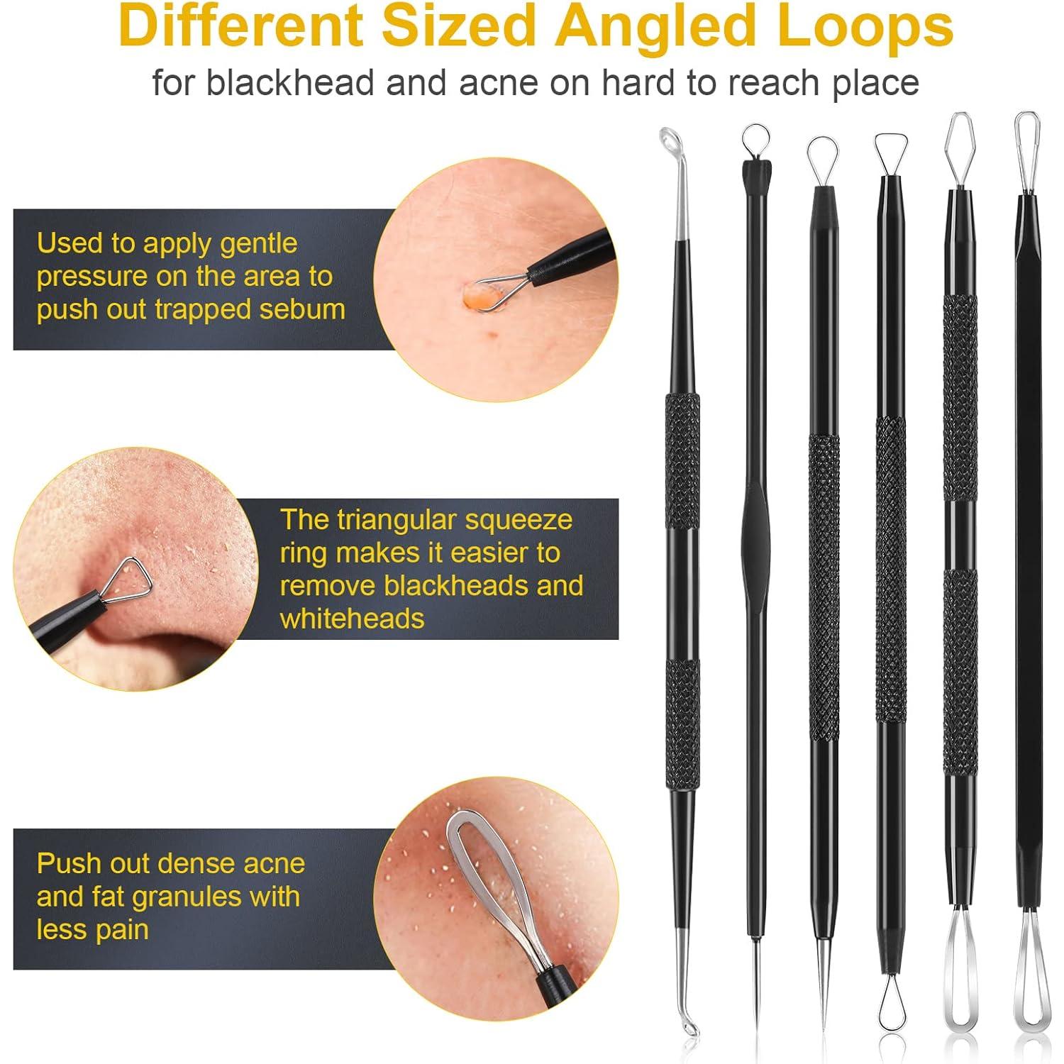 Kit de Herramientas IUMAKEVP 15 PCS Acero Inoxidable para Acné