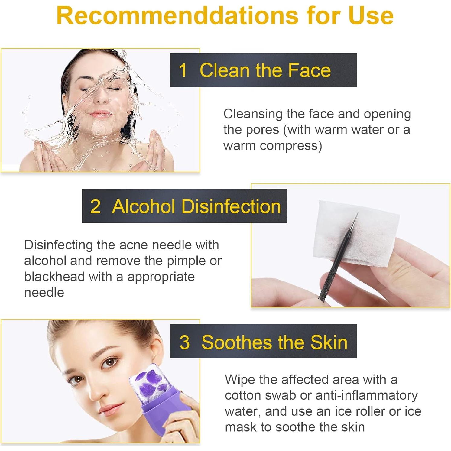 Kit de Herramientas IUMAKEVP 15 PCS Acero Inoxidable para Acné