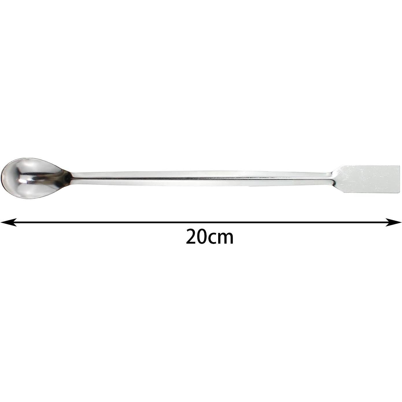 10PCS Cucharas de Muestreo Acero Inoxidable 19.5cm Laboratorio