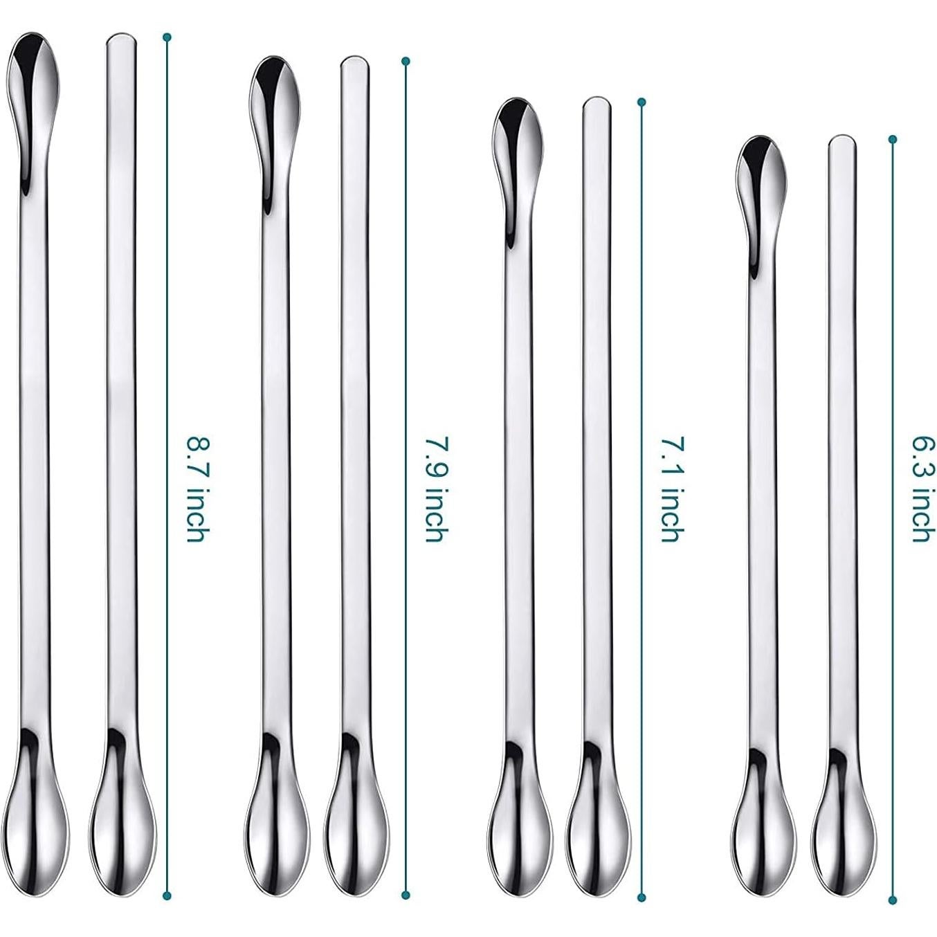 Juego de 25 Piezas Espátula Micro Cuchara Acero Inoxidable