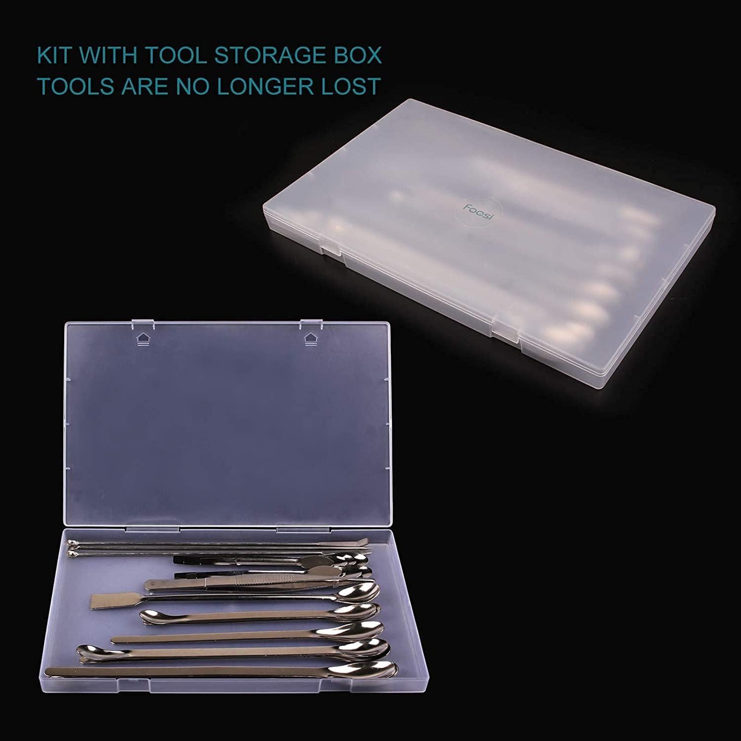 Juego de 25 Piezas Espátula Micro Cuchara Acero Inoxidable