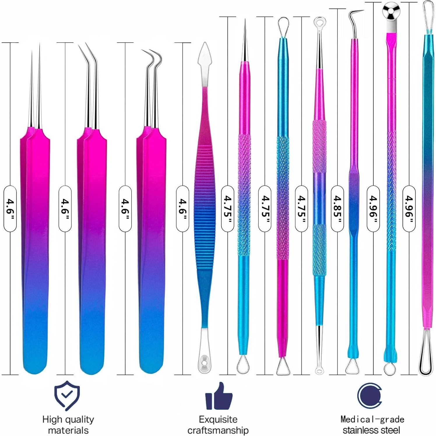 Kit de Herramientas para Espinillas Ybaoo 10 Piezas Acero Inoxidable