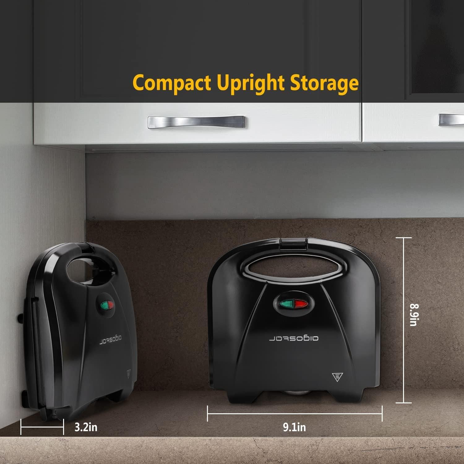 Tostadora de Sándwich Aigostar 750W Antiadherente Compacta