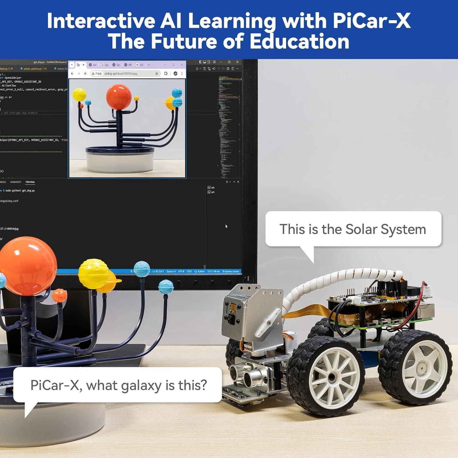 Kit Coche Robot AI SunFounder PiCar-X para Raspberry Pi