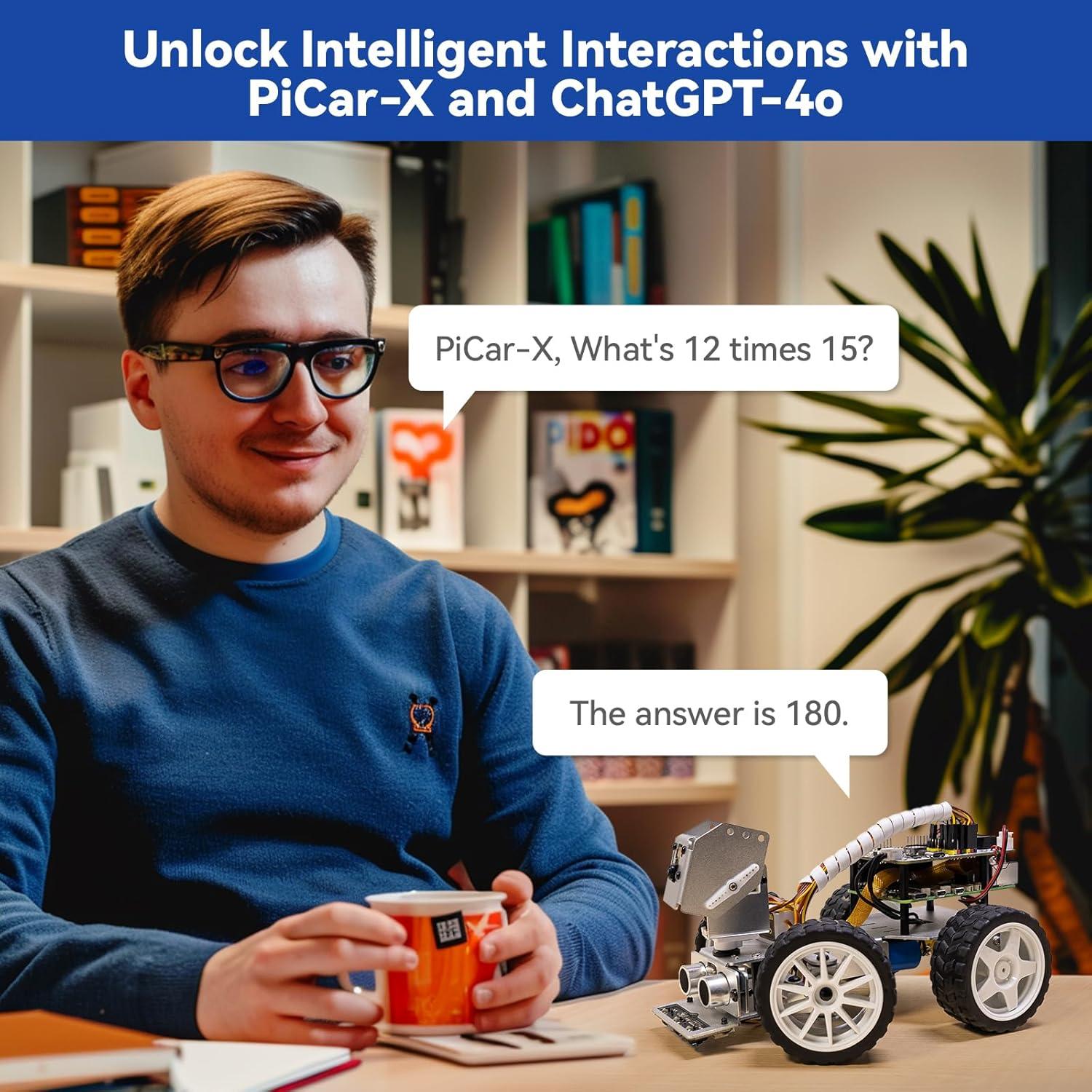 Kit Coche Robot AI SunFounder PiCar-X para Raspberry Pi