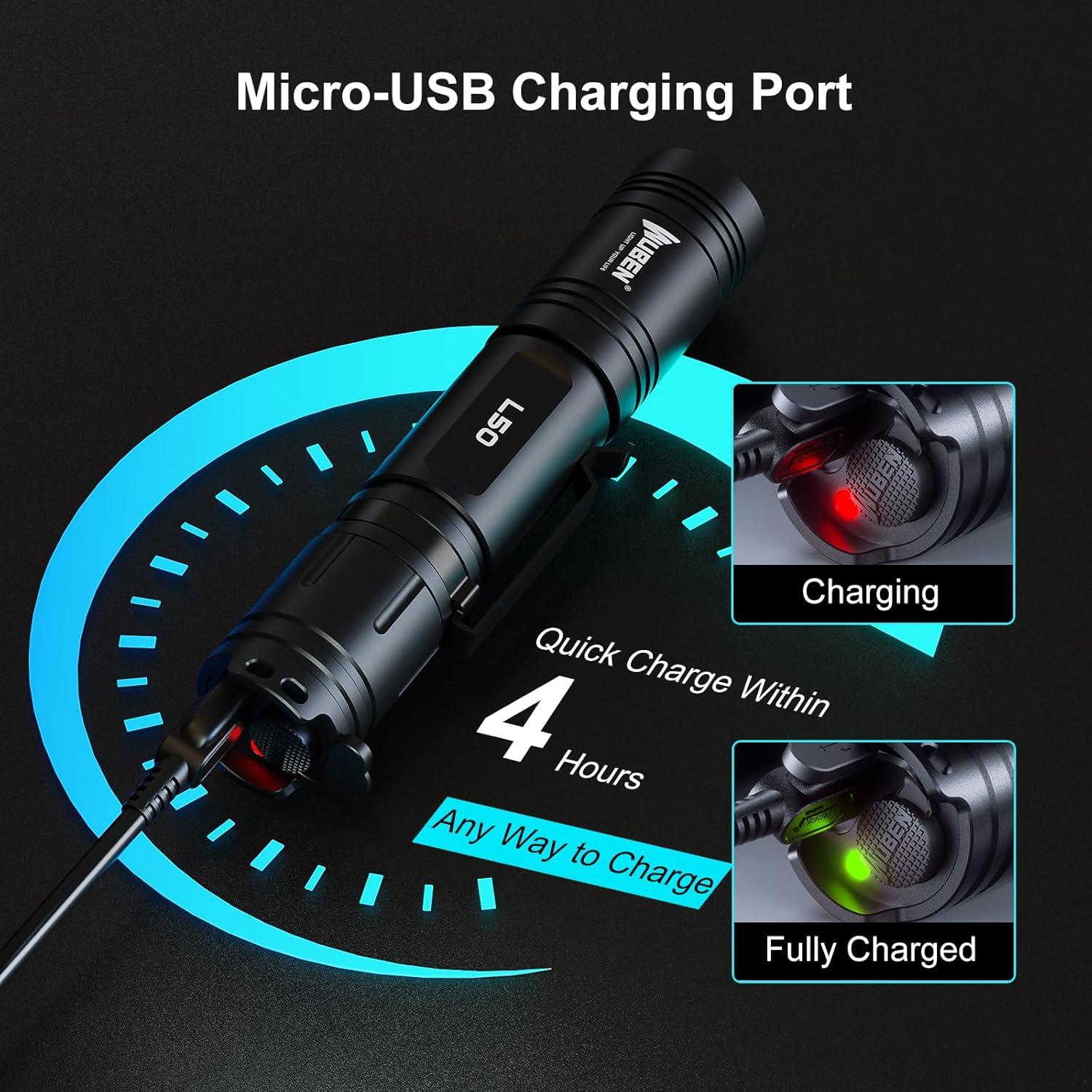 Linterna Recargable WUBEN L50 1200 Lúmenes IP68 EDC