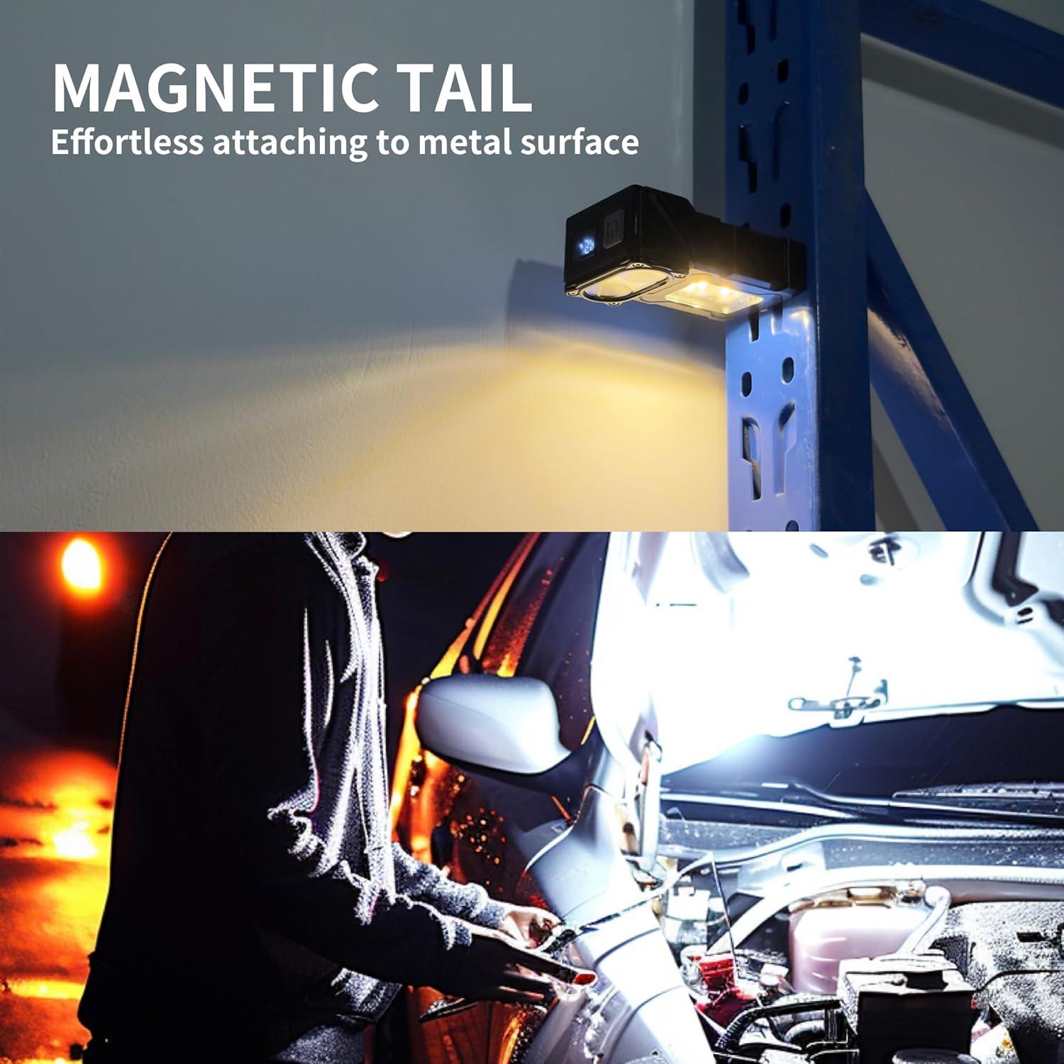 Linterna LED WARSUN DC08 Recargable 800 Lúmenes Magnética