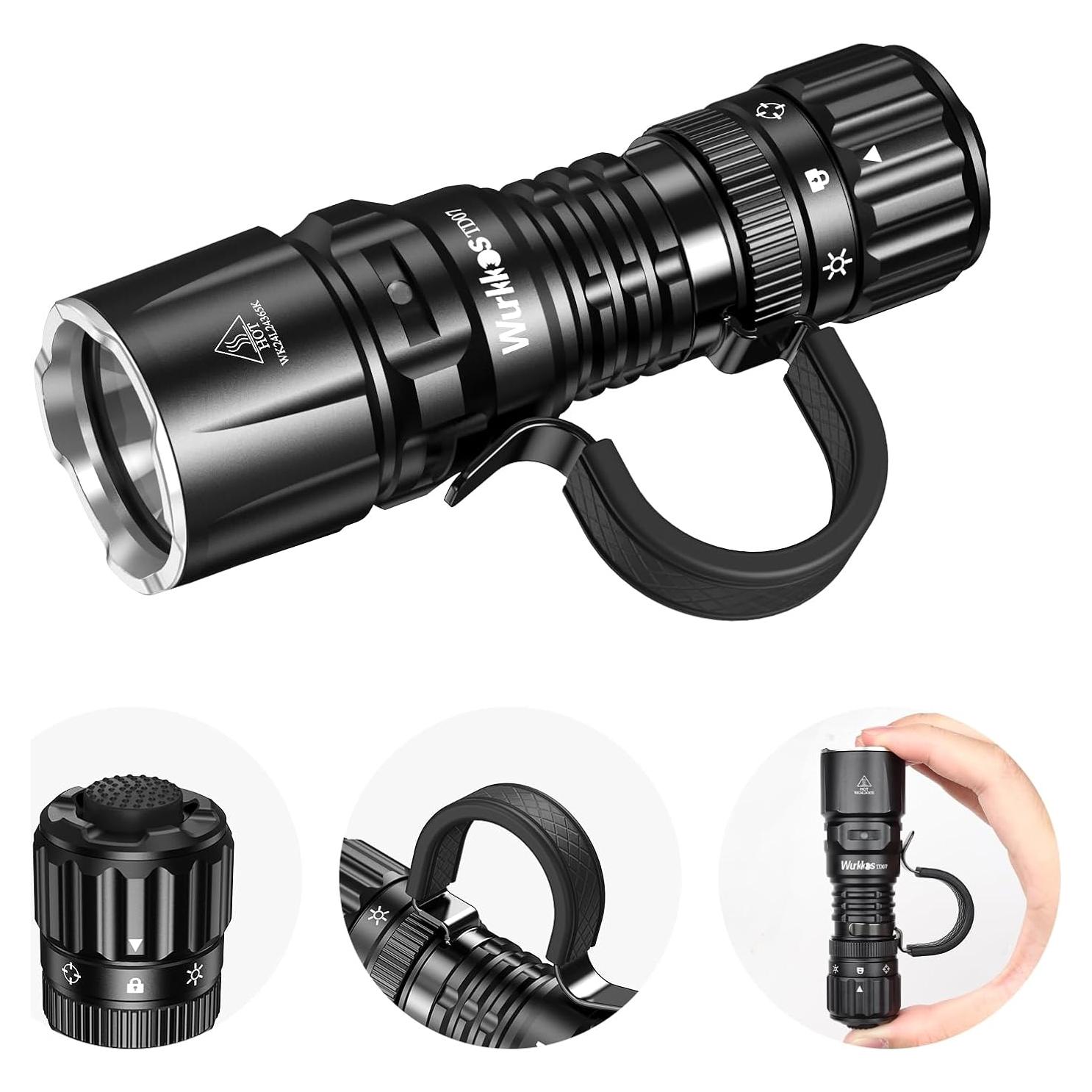 Linterna táctica LED Wurkkos TD07 1300 lúmenes IP68