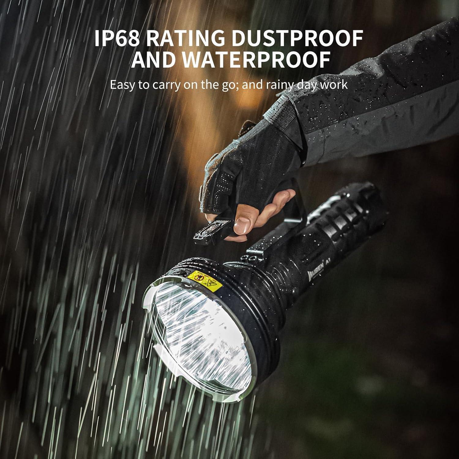 Linterna Recargable WUBEN A1 20000 Lúmenes 2500m Alcance