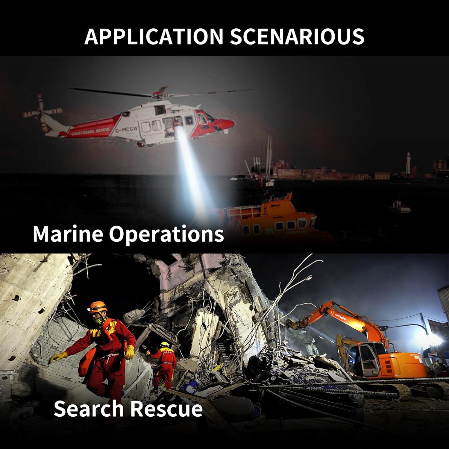 Linterna Recargable WUBEN A1 20000 Lúmenes 2500m Alcance