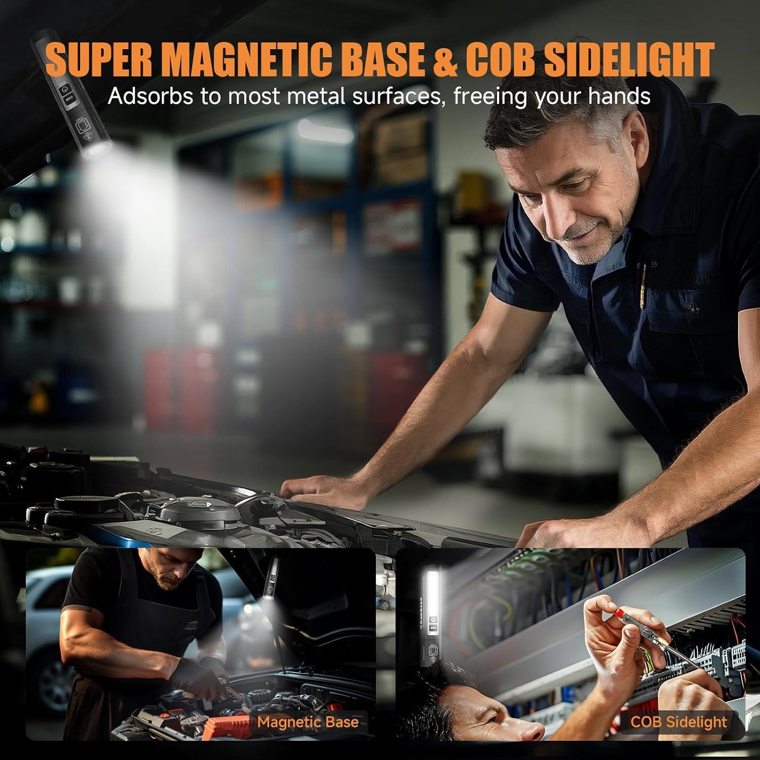 Linterna Táctica Recargable Banral K2406 LED 8 Modos Negra