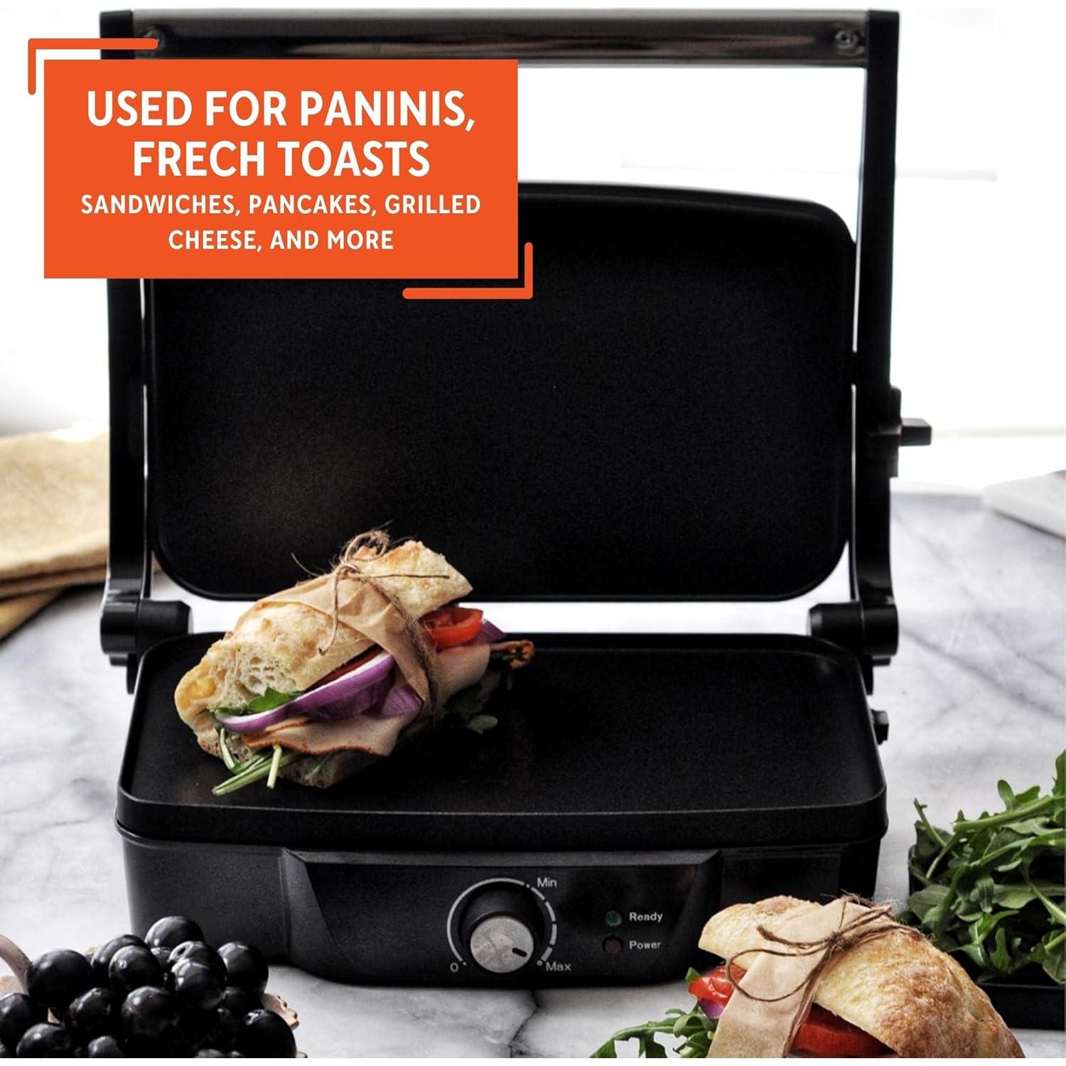 Prensa Panini Eléctrica IMUSA 1200W Acero Inoxidable