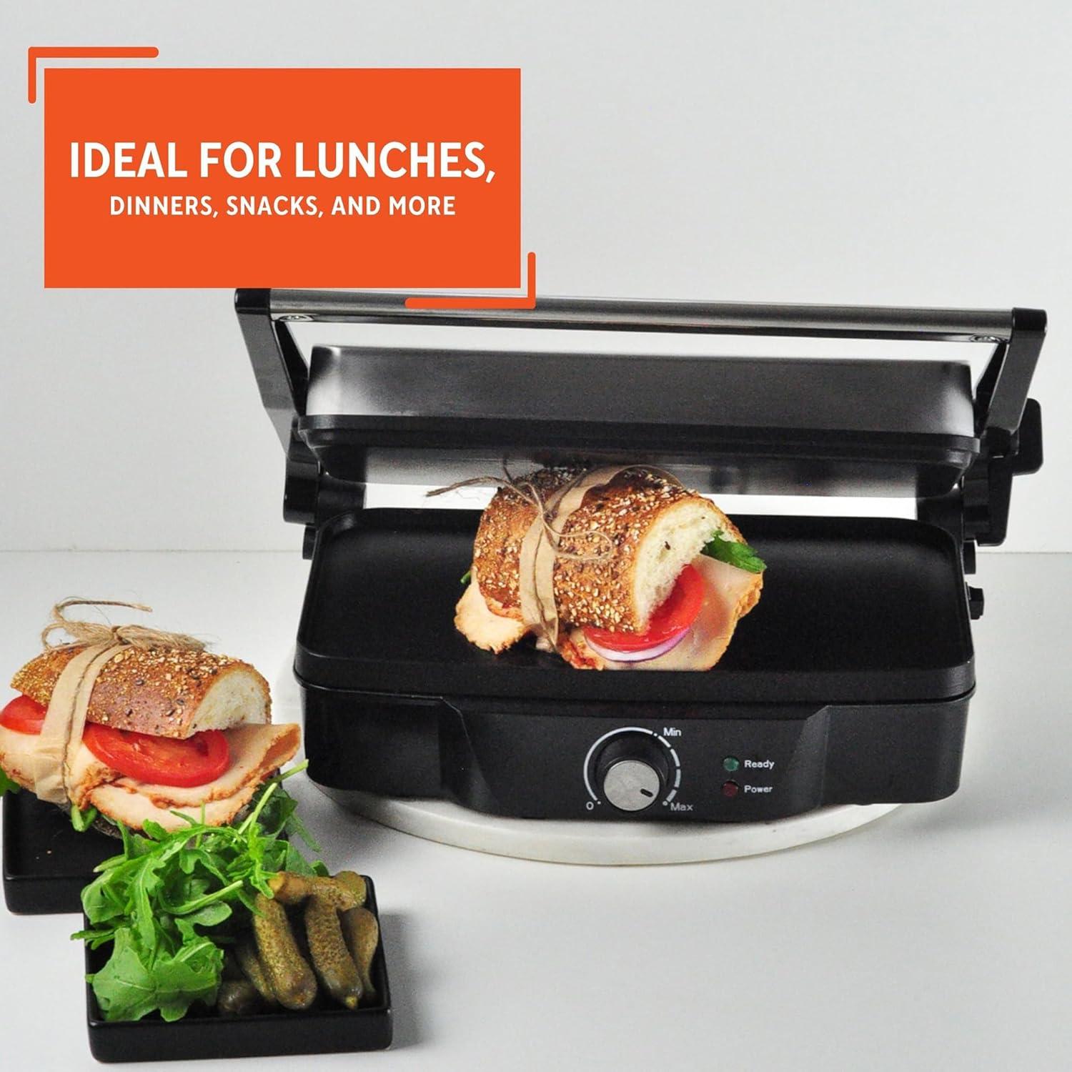 Prensa Panini Eléctrica IMUSA 1200W Acero Inoxidable