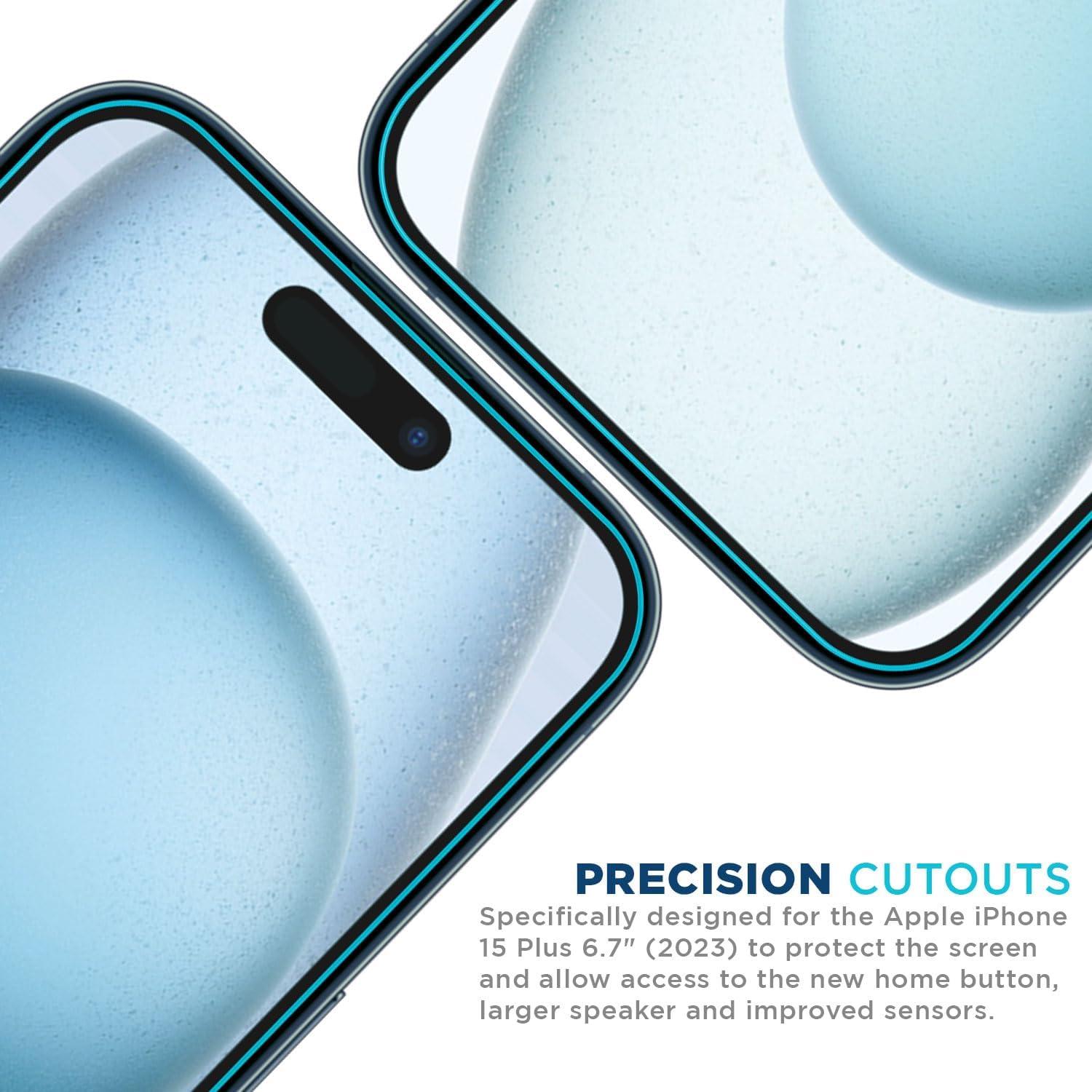 Paquete de 3 Protectores de Pantalla Tech Armor iPhone 15 Plus