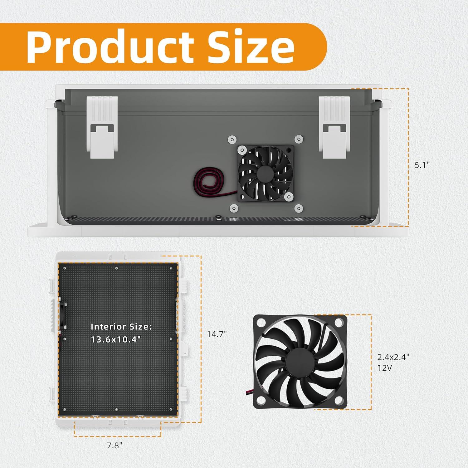 Caja Eléctrica Impermeable Joinfworld 40x28x15cm con Ventilador