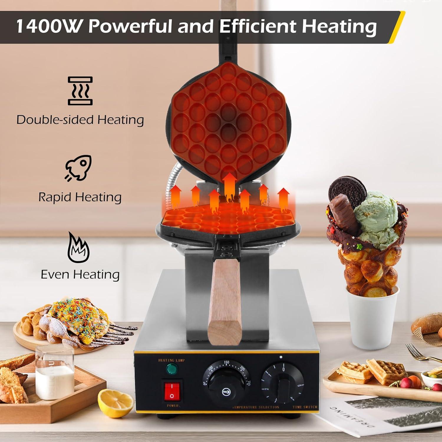 Máquina de Waffles Dyna-Living 1400W Acero Inoxidable