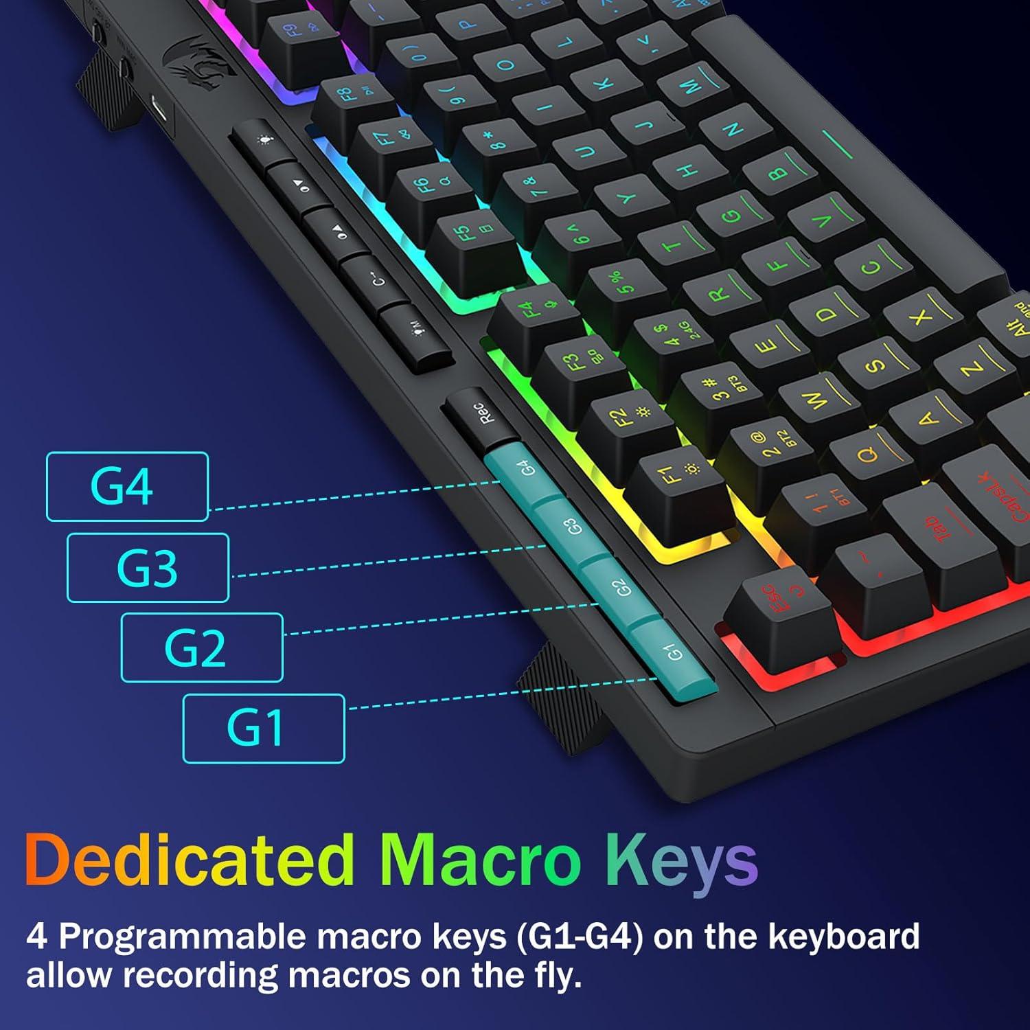 Teclado Gaming Inalámbrico Redragon K524 Pro RGB 75%