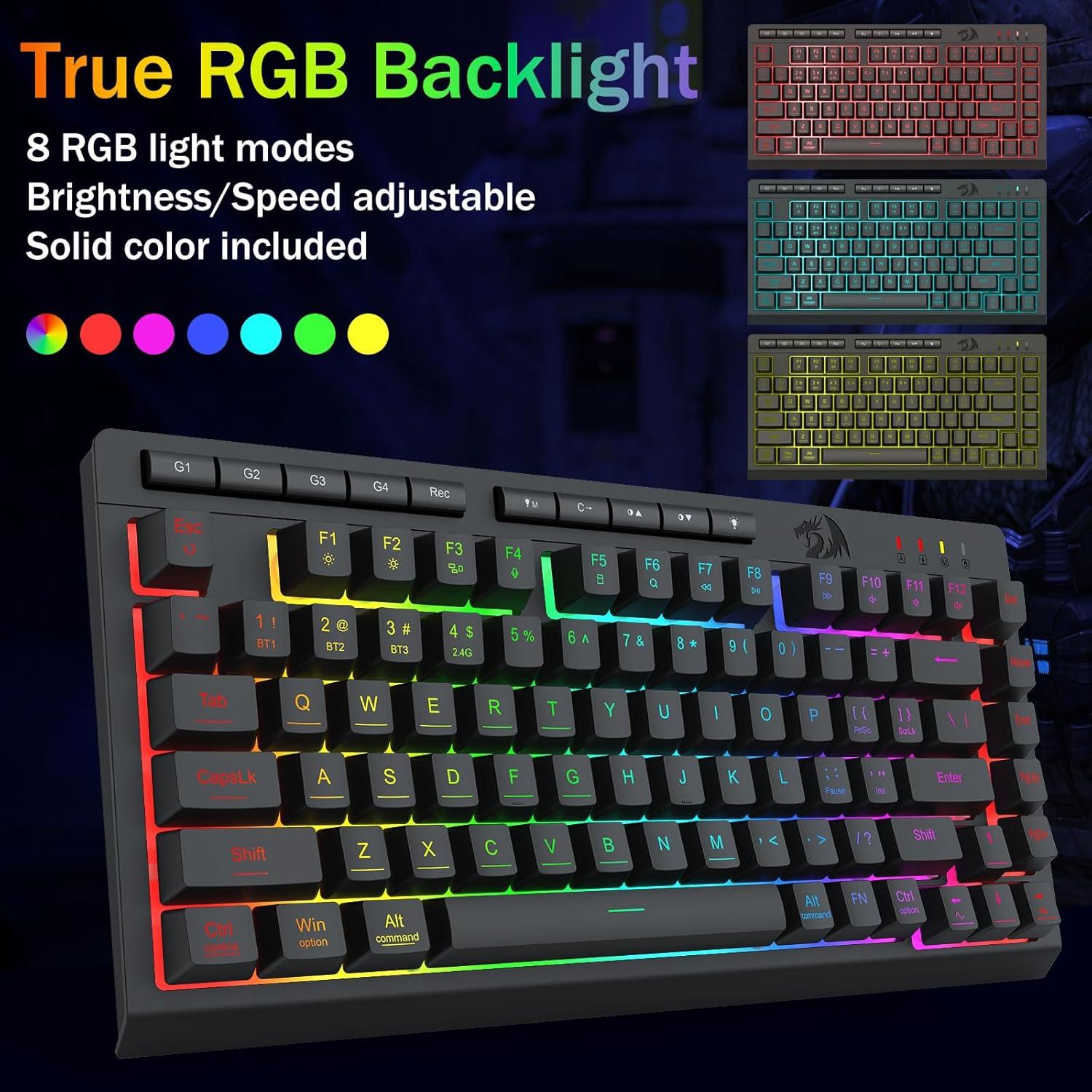 Teclado Gaming Inalámbrico Redragon K524 Pro RGB 75%