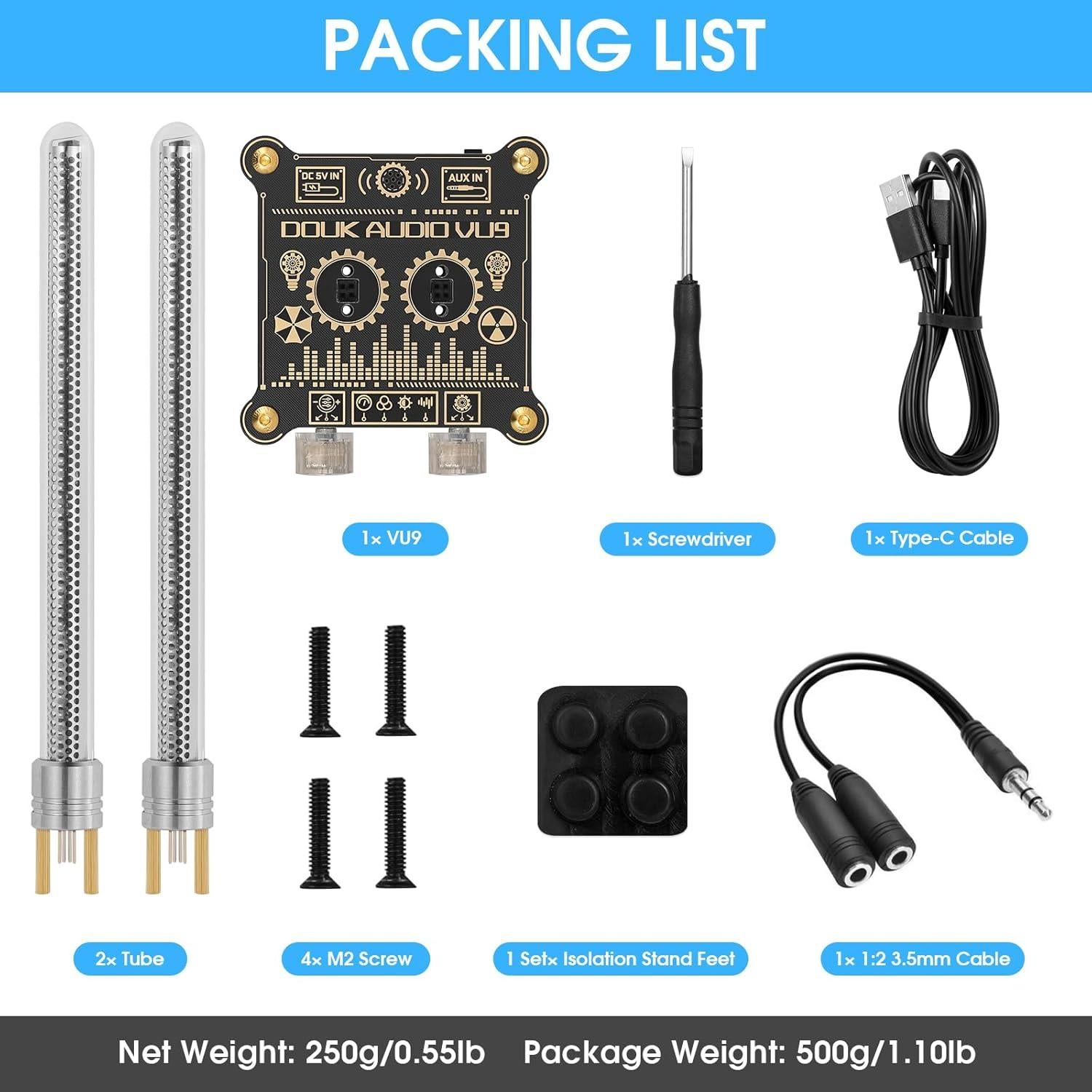 Medidor de Nivel de Sonido Douk Audio VU9 Retro Nixie 8.51x17.53cm