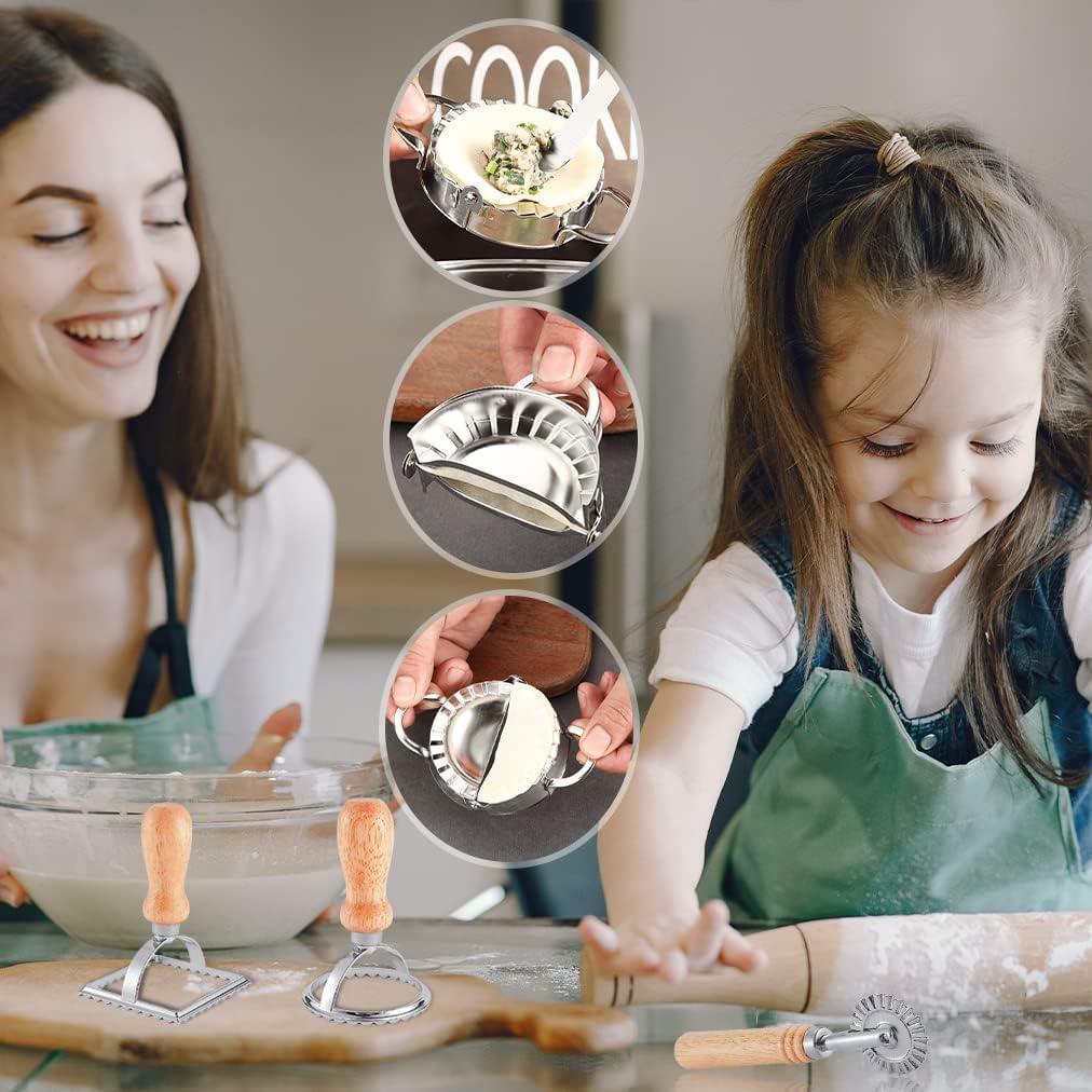 Juego de Cortadores de Ravioli DI QIU REN 5 Discos Plata