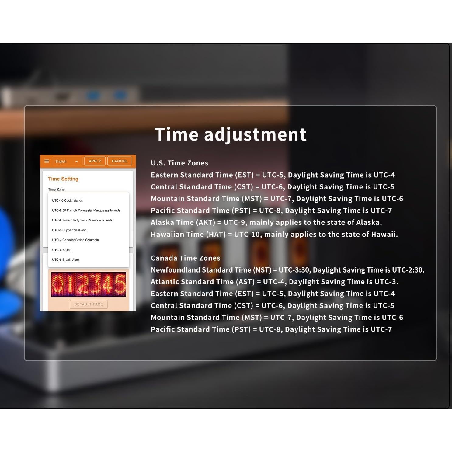 Reloj despertador digital Itigoitie IPS Retro RGB 20.4x7 cm