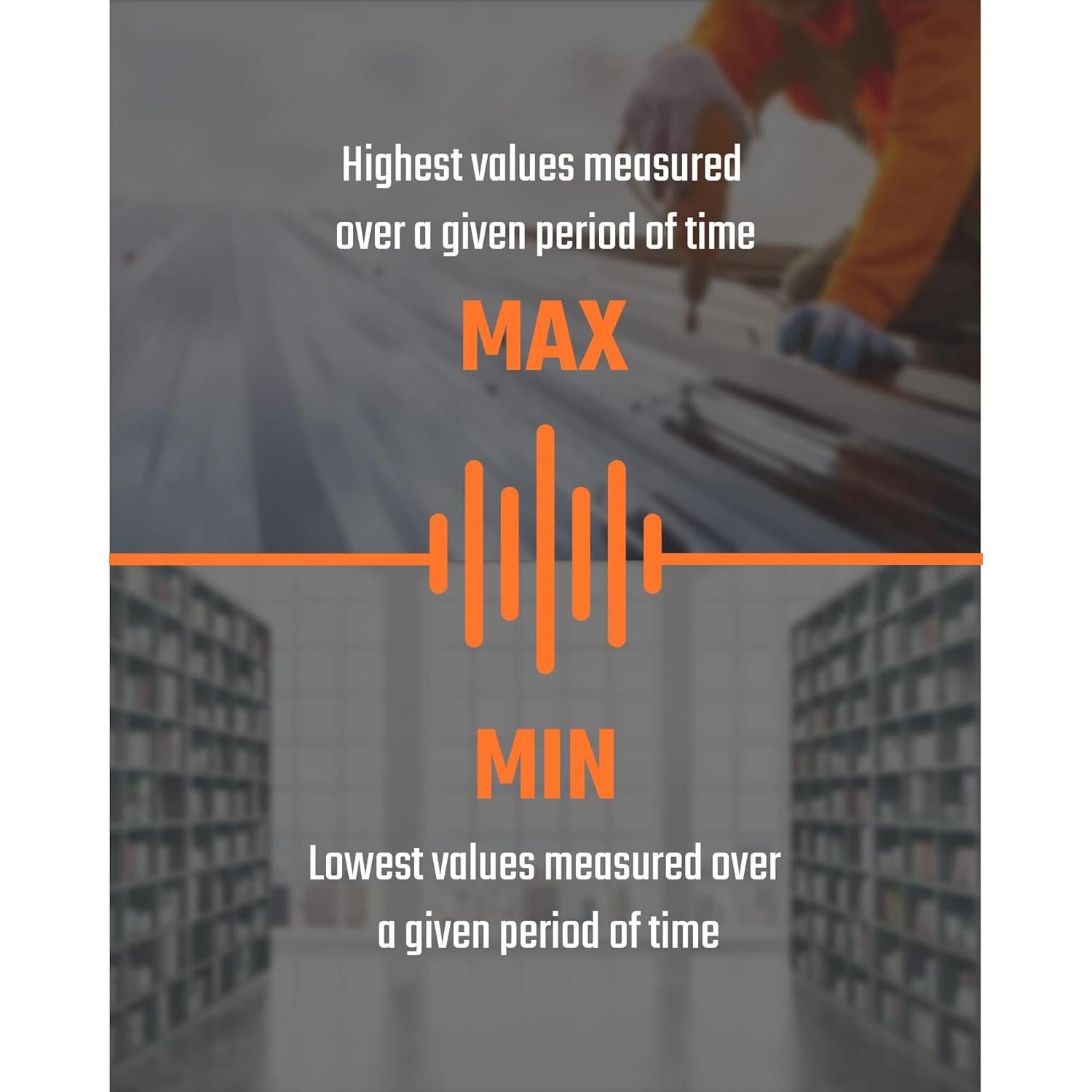 Medidor de Decibelios TopTes TS-501B LCD 30-130dB Naranja