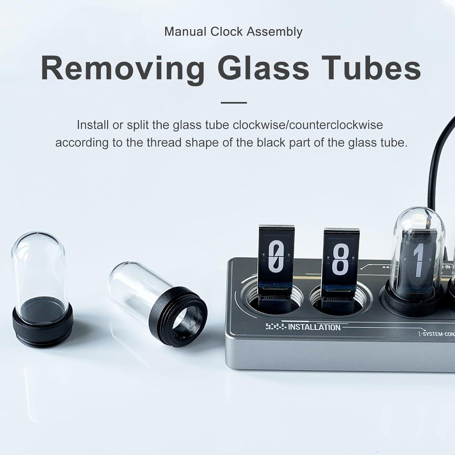 Reloj Digital Nixie JoFomp MINI IPS Gris Plateado 0.36 kg