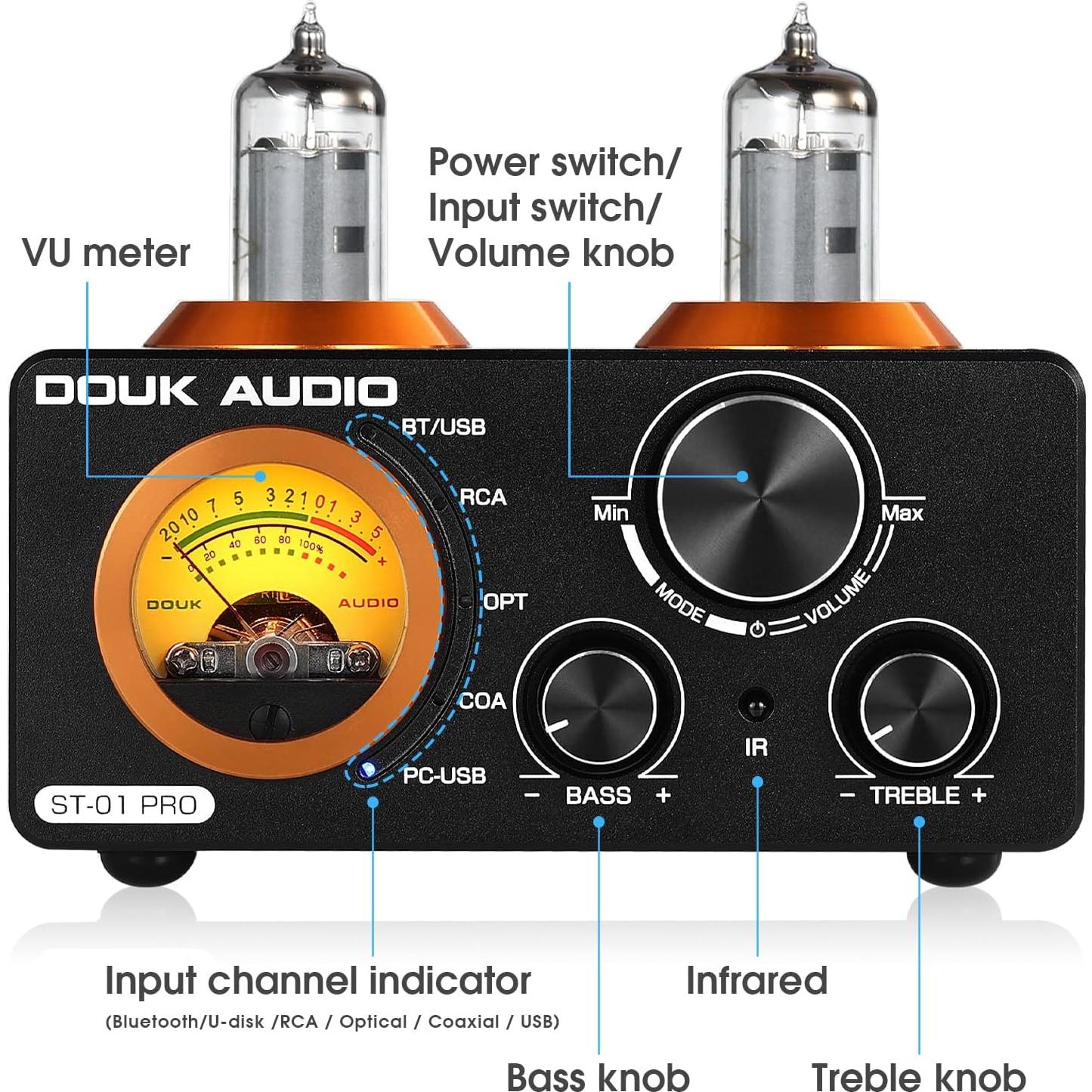 Amplificador Bluetooth Douk Audio ST-01 PRO 200W 2 Canales
