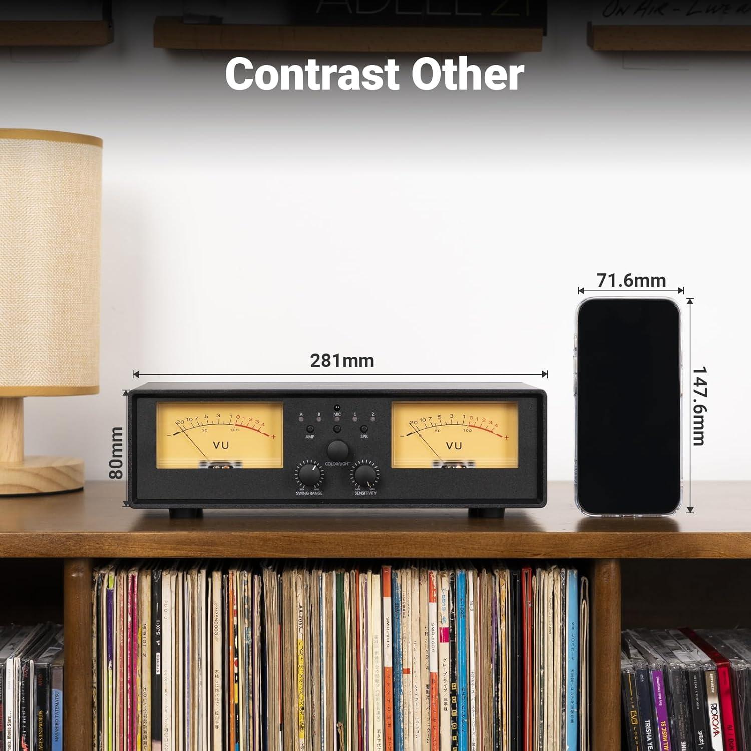 Selector de Altavoces NEOHIPO ET30 con Medidor VU y Control Remoto