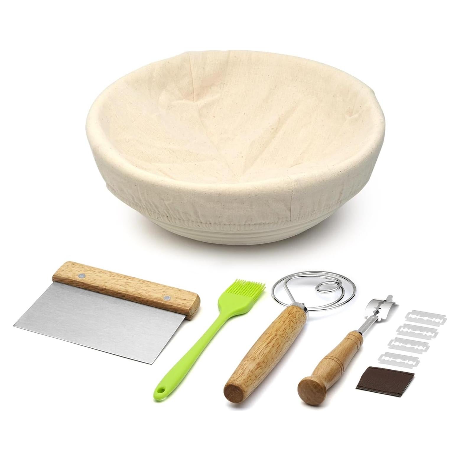 Cesta de Pan Banneton Komlyar 22.86 cm Kit 5 en 1